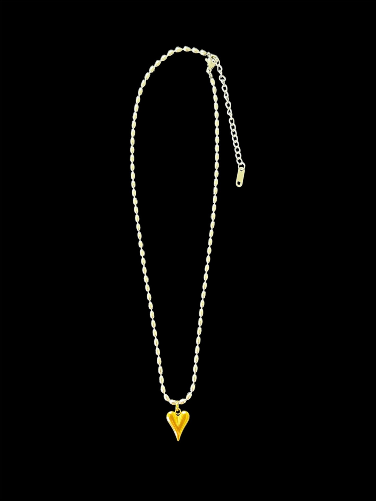 2 tones heart necklace✨